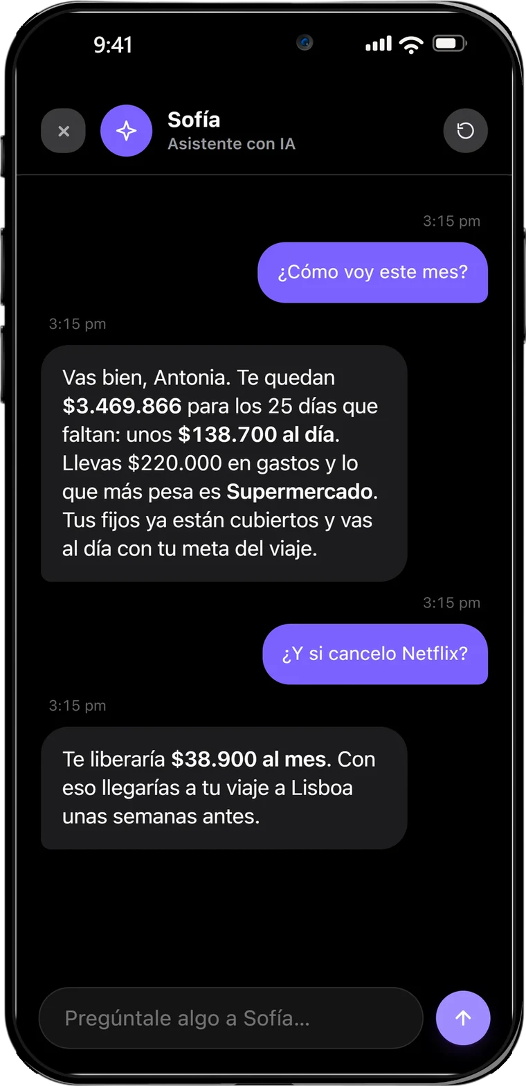 FinWise, pantalla 2
